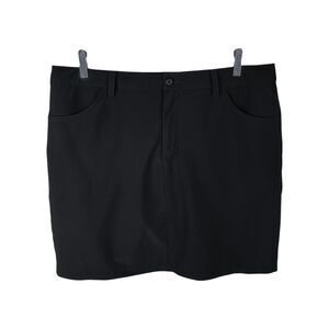 Eddie Bauer Travex Outdoor Skort sz 12 * Black Skirt Shorts Hiking Gorpcore